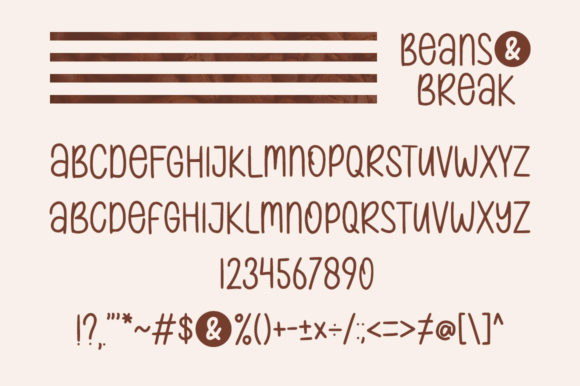 Beans & Break Font Poster 5
