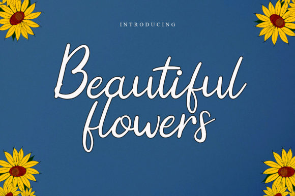 Beatiful Flowers Font Poster 1
