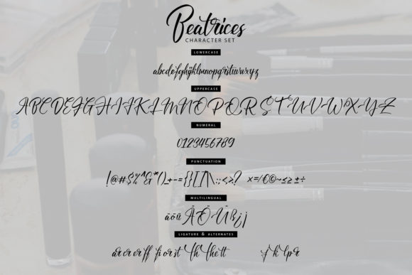 Beatrices Font Poster 6