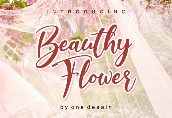 Beauthy Flower Font Poster 1