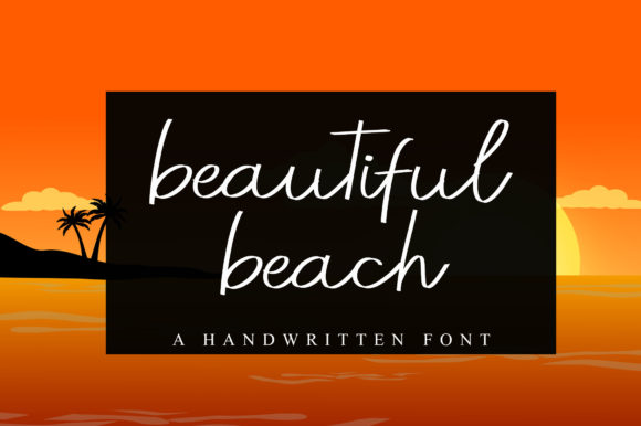 Beautiful Beach Font Poster 1