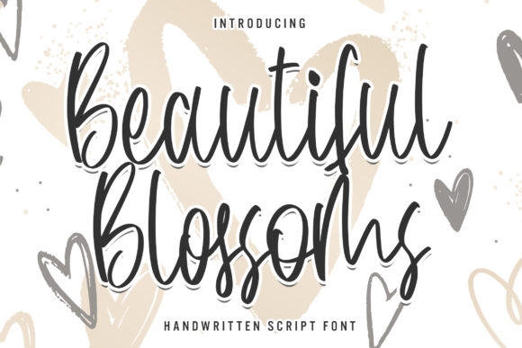Beautiful Blossoms Font Poster 1