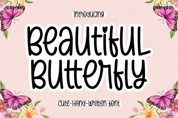 Beautiful Butterfly Font Poster 1