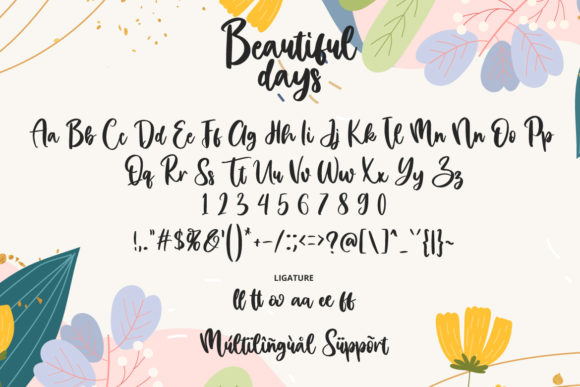 Beautiful Days Font Poster 6