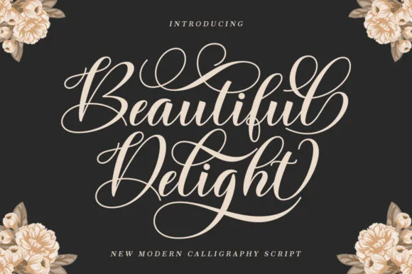 Beautiful Delight Font Beautiful Delight Font Poster 1