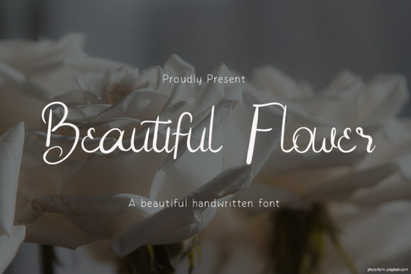 Beautiful Flower Font Poster 1