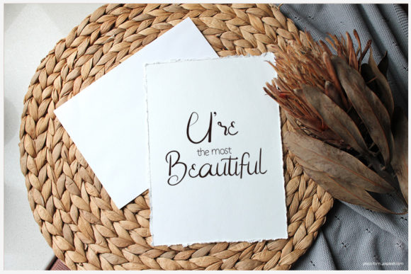 Beautiful Flower Font Poster 5