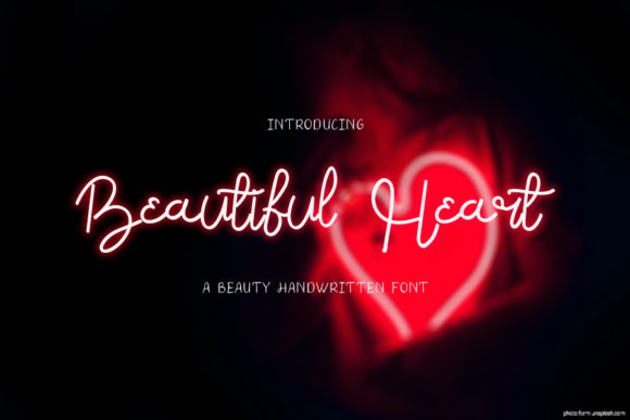 Beautiful Heart Font Poster 1