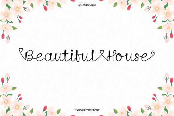 Beautiful House Font Poster 1