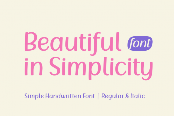 Beautiful in Simplicity Font Poster 1