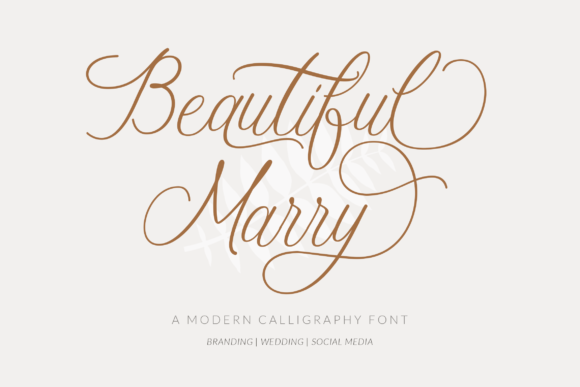 Beautiful Marry Font Poster 1
