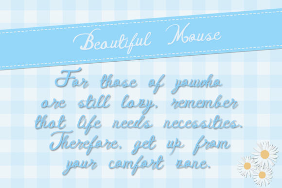 Beautiful Mouse Font Poster 2