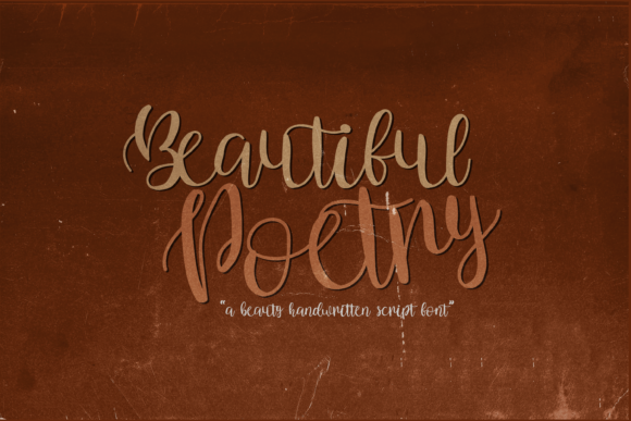 Beautiful Poetry Font Poster 1