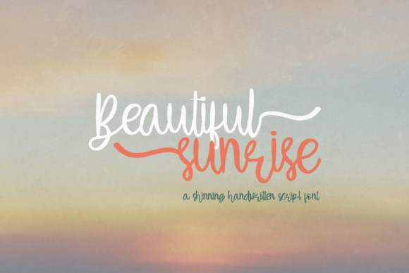 Beautiful Sunrise Font Poster 1