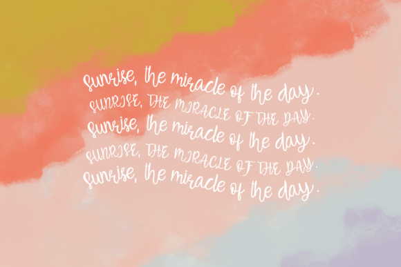 Beautiful Sunrise Font Poster 3
