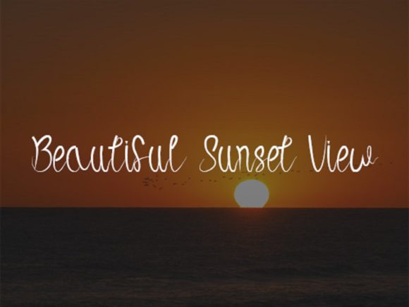 Beautiful Sunset Font Poster 2