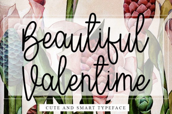 Beautiful Valentine Font Poster 1