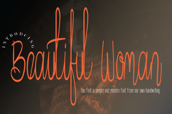 Beautiful Woman Font Poster 1