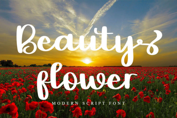 Beauty Flower Font Poster 1