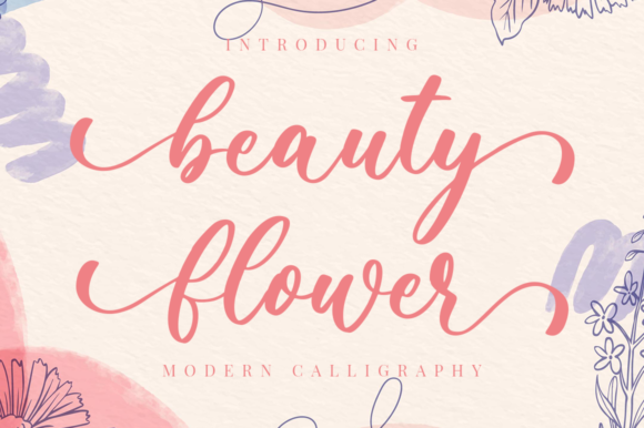 Beauty Flower Font Poster 1