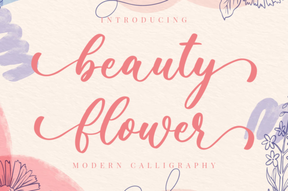 Beauty Flower Font Beauty Flower Font Poster 1