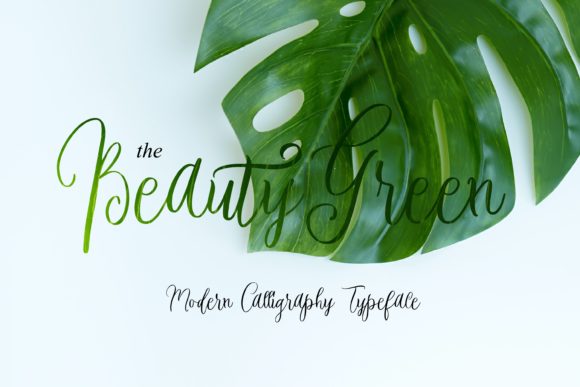 Beauty Green Font Poster 1