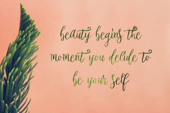 Beauty Green Font Poster 10