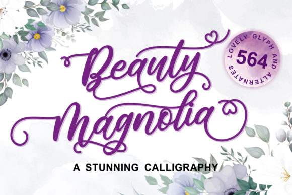 Beauty Magnolia Font Poster 1
