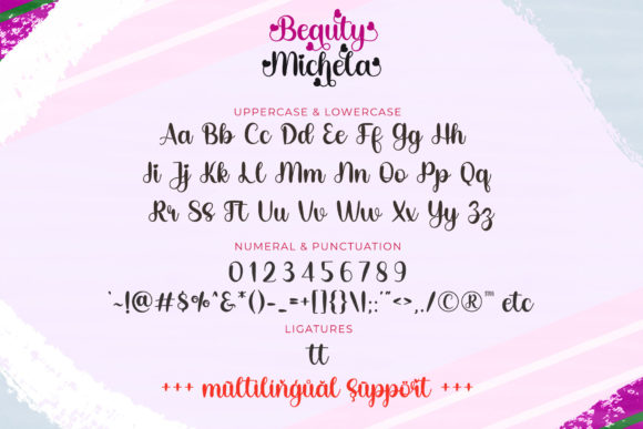 Beauty Michela Font Poster 9