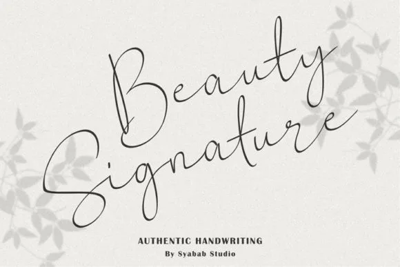 Beauty Signature Font Beauty Signature Font Poster 1