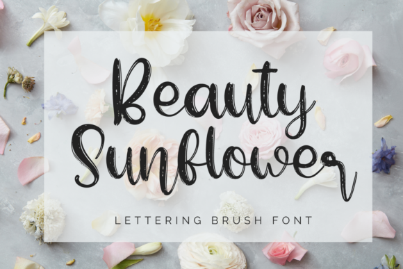 Beauty Sunflower Font Poster 1
