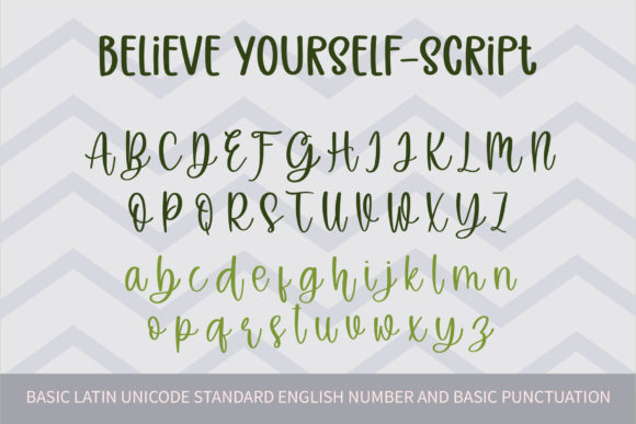 Believe Yourself Font Poster 4