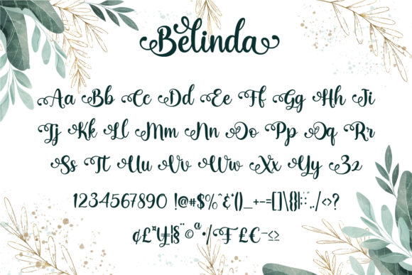 Belinda Font Poster 10
