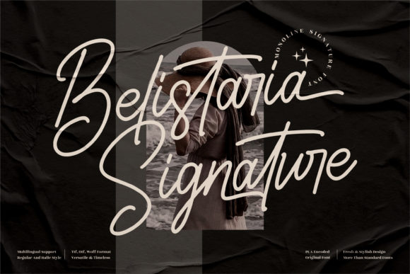 Belistaria Signature Font Poster 1