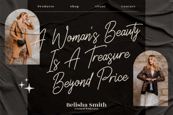 Belistaria Signature Font Poster 6