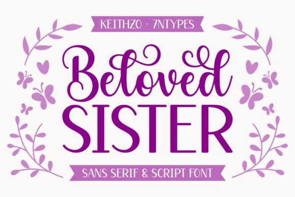 Beloved Sister Duo Font Poster 1
