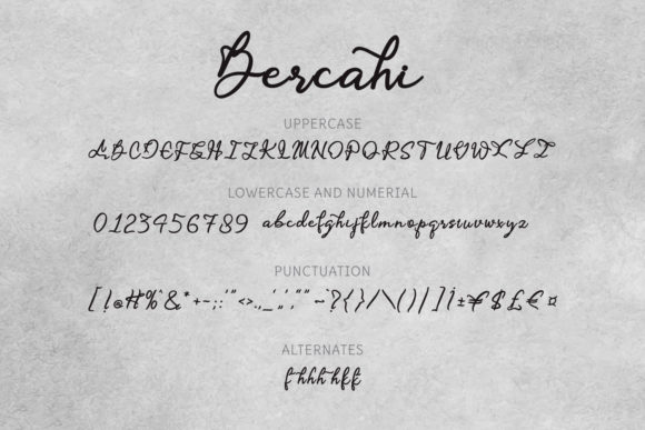 Bercahi Font Poster 7