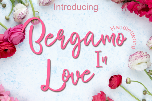 Bergamo in Love Font Poster 1