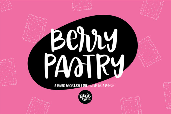 Berry Pastry Font Poster 1