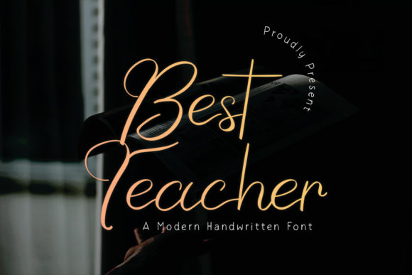 Best Teacher Font Poster 1
