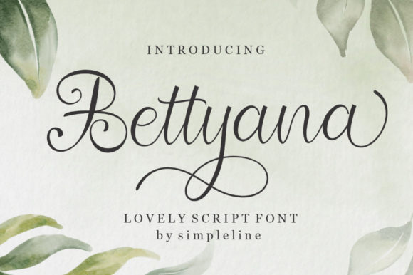 Bettyana Script Font Poster 1
