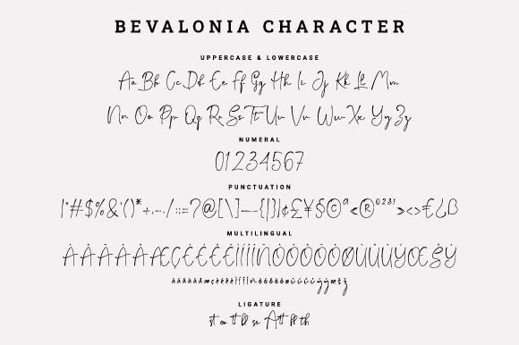 Bevalonia Font Poster 4