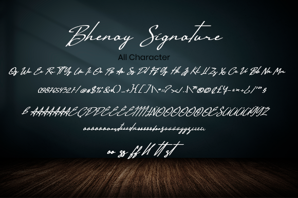 Bhenay Signature Font Poster 6