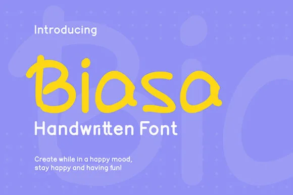 Biasa Font Poster 1