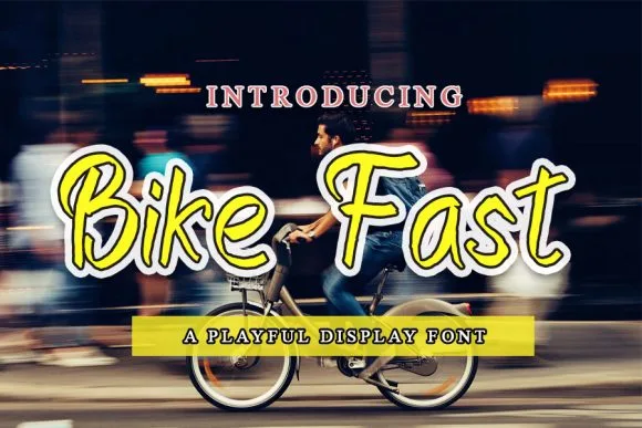 Bike Fast Font Bike Fast Font Poster 1