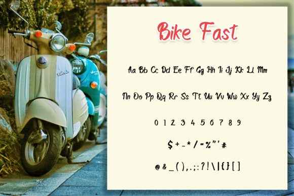 Bike Fast Font Poster 2