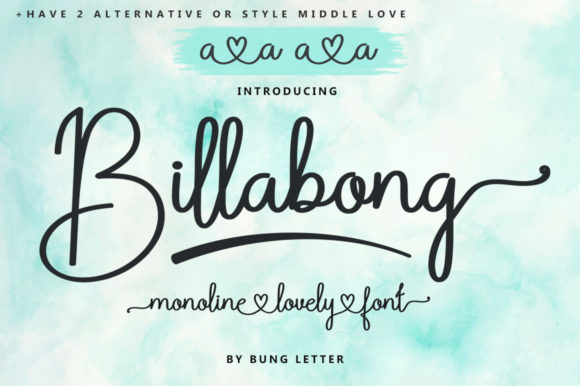 Billabong Font Poster 1