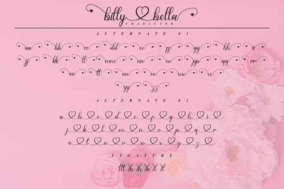 Billy Bella Font Poster 9