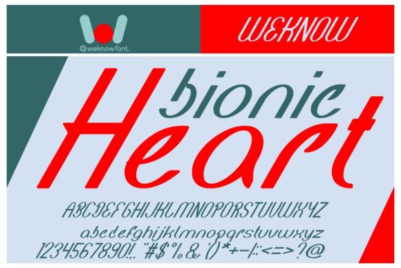 Bionic Heart Font Poster 1