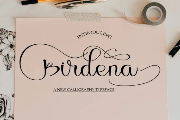 Birdena Font Birdena Font Poster 1